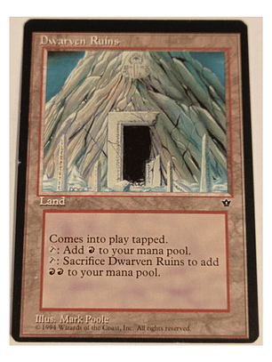 Carta Magic Dwarven Ruins [fallen Empires] Mtg Land
