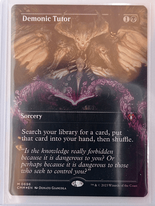 Carta Magic Demonic Tutor 696 (foil) [cmm] Mtg Sorcery
