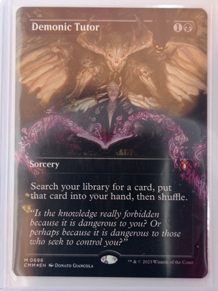 Carta Magic Demonic Tutor 696 (foil) [cmm] Mtg Sorcery 2