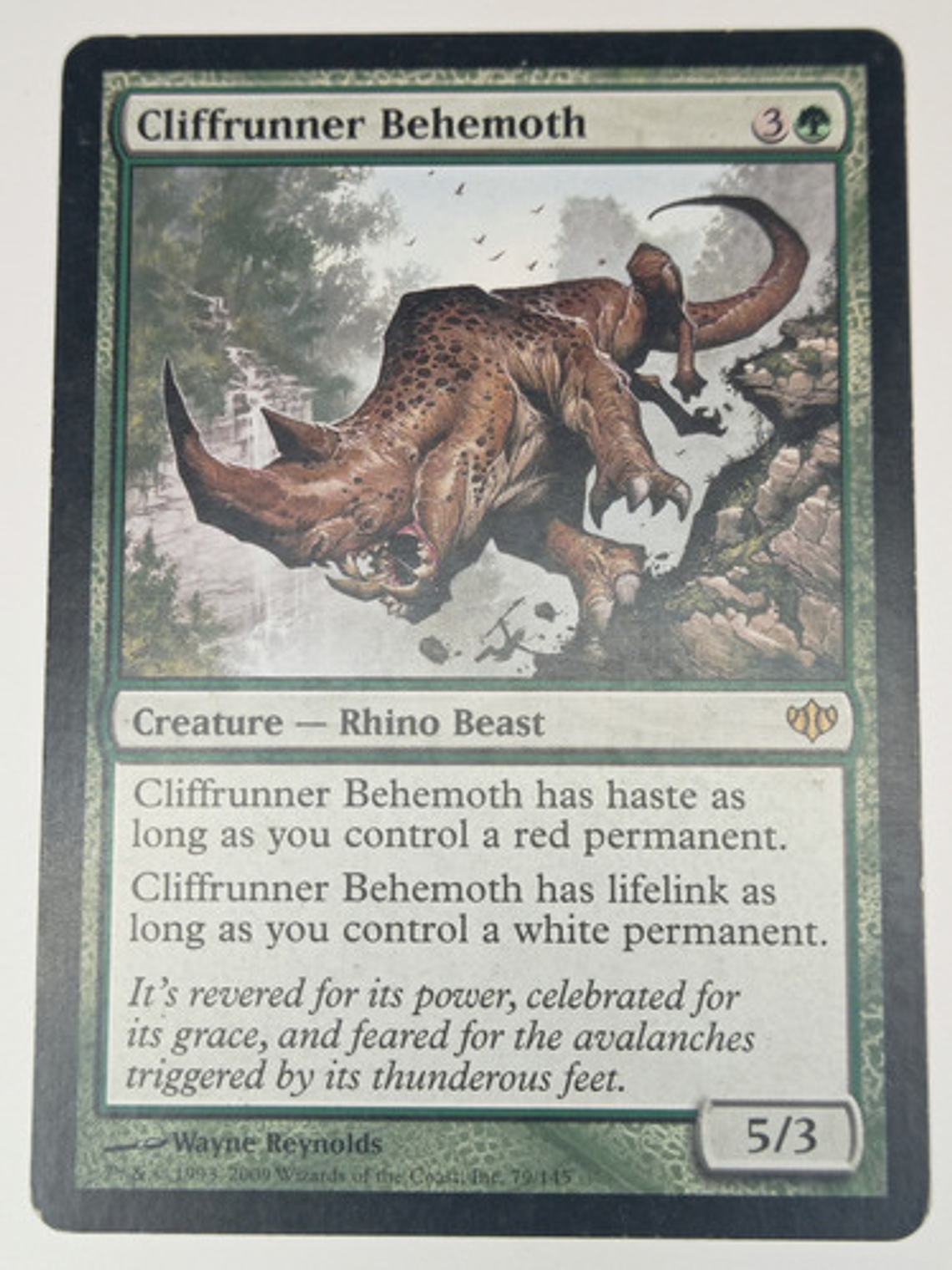 Carta Magic Cliffrunner Behemoth [conflux] Mtg Beast 1