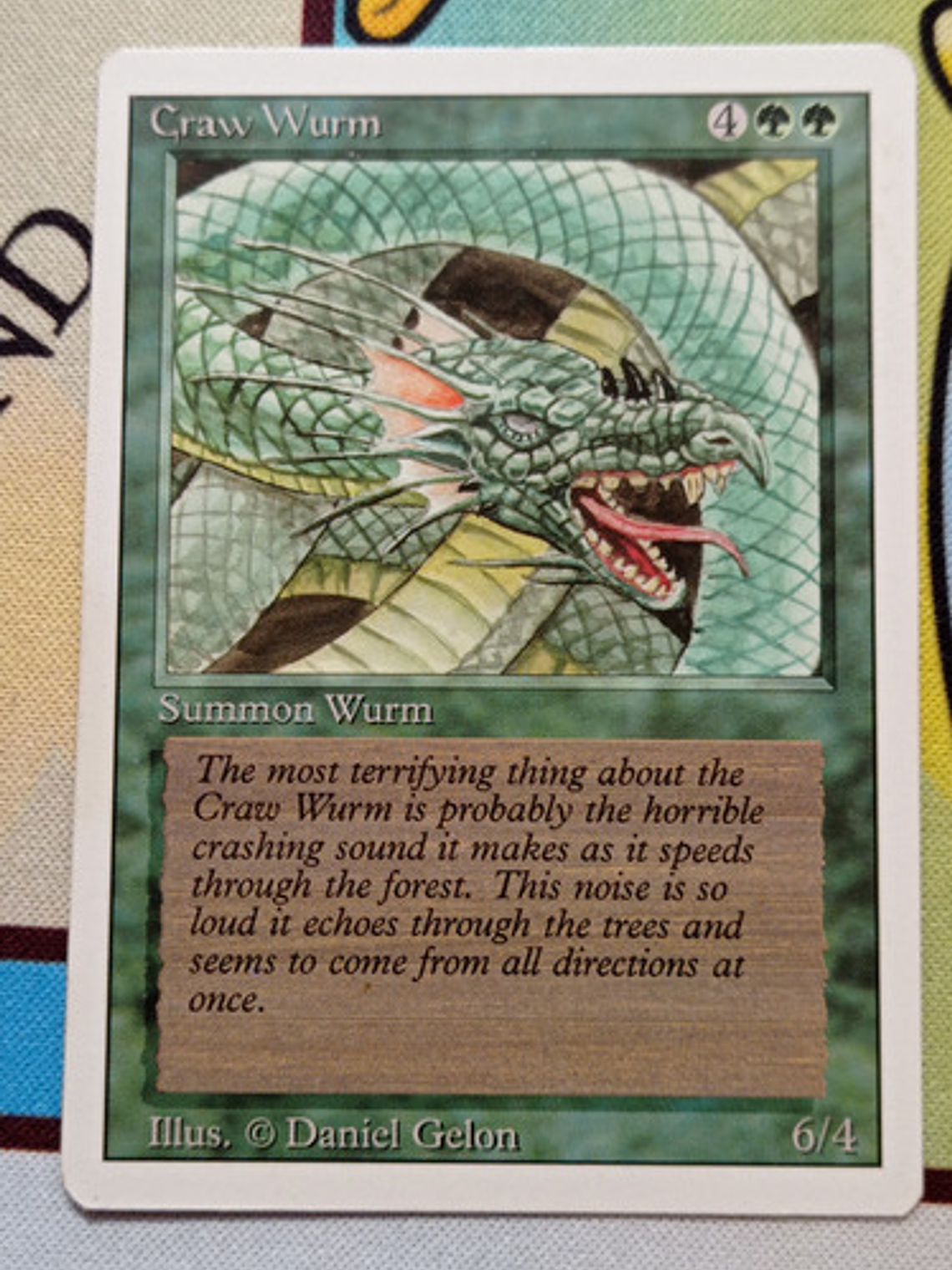 Carta Magic Craw Wurm 1994 Revised Ed Mtg 1