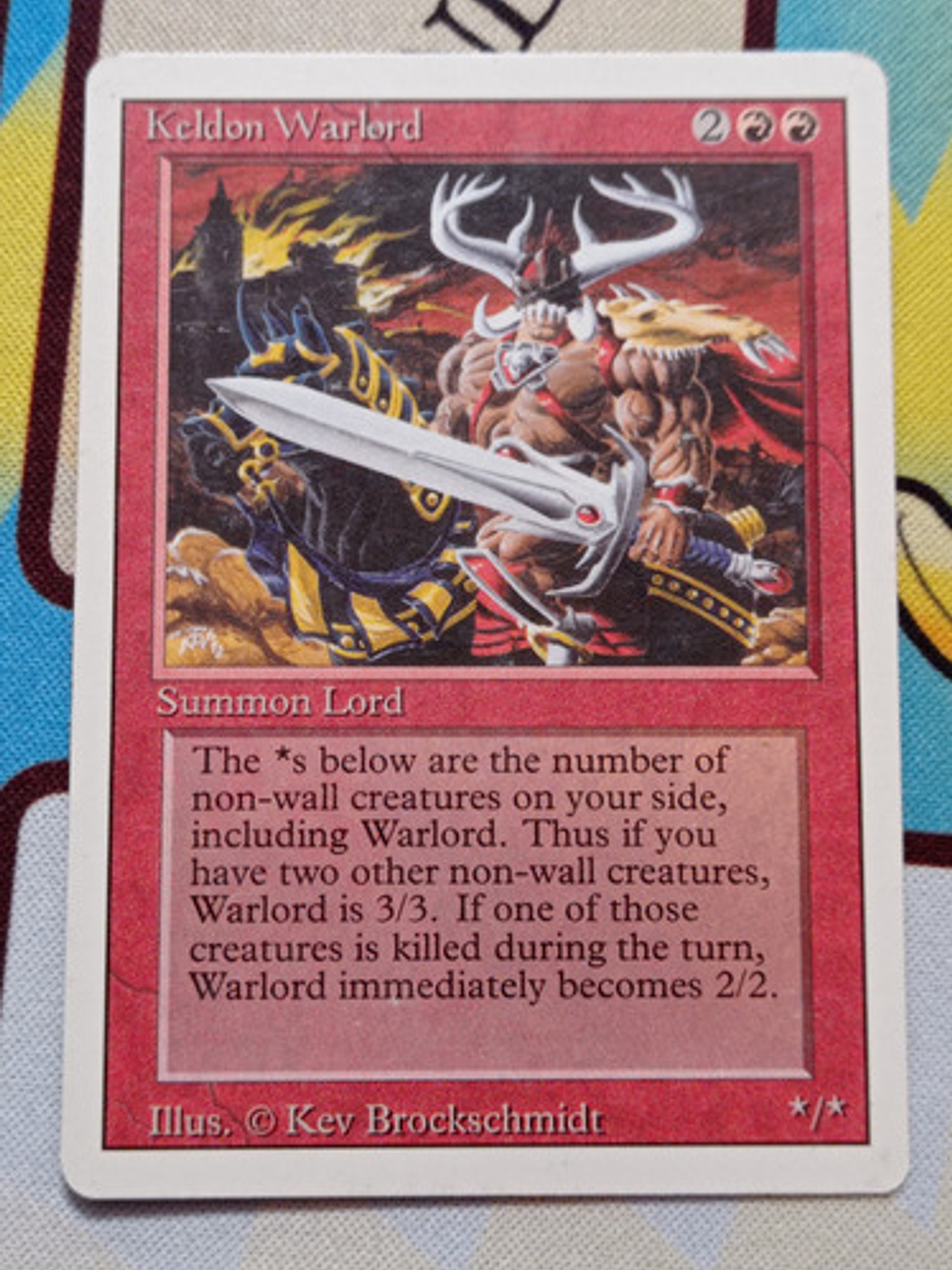 Carta Magic Keldon Warlord 1994 Revised Ed Mtg 1