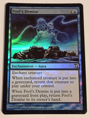 Carta Magic Fool's Demise (foil) [time Spiral] Mtg Enchantm