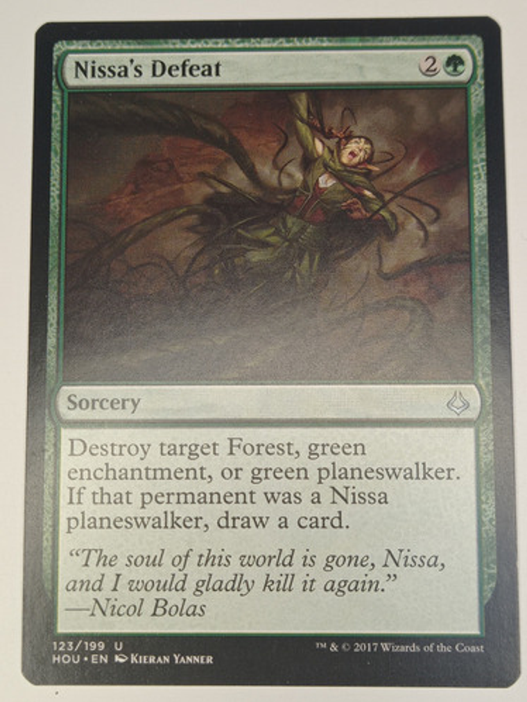 Carta Magic Nissa's Defeat [hour Of Devastation] Mtg Sorcery 1