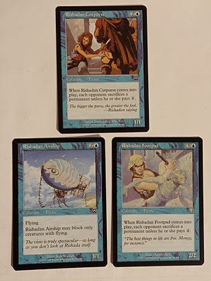 3 Cartas Magic Rishadan Cycle 1999 Mercadian Masques Rishada