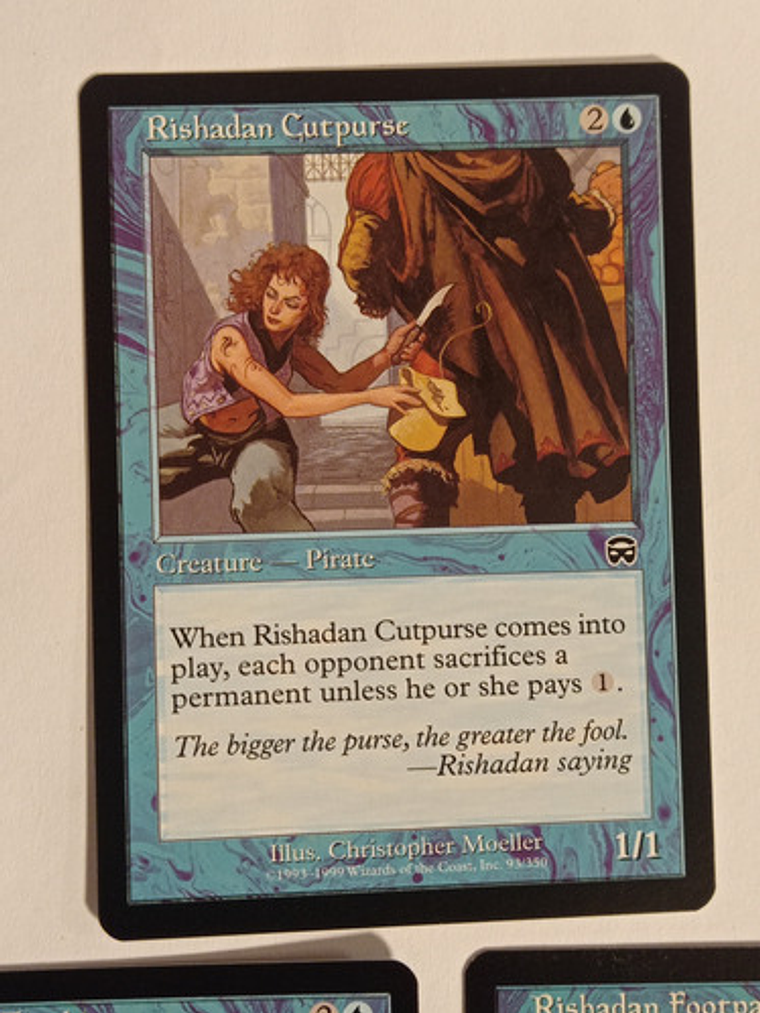 3 Cartas Magic Rishadan Cycle 1999 Mercadian Masques Rishada 2