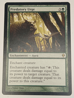 Carta Magic Predatory Urge [zendikar] Mtg Enchantment