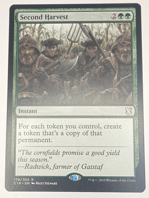 Carta Magic Second Harvest [c19] Mtg Instant