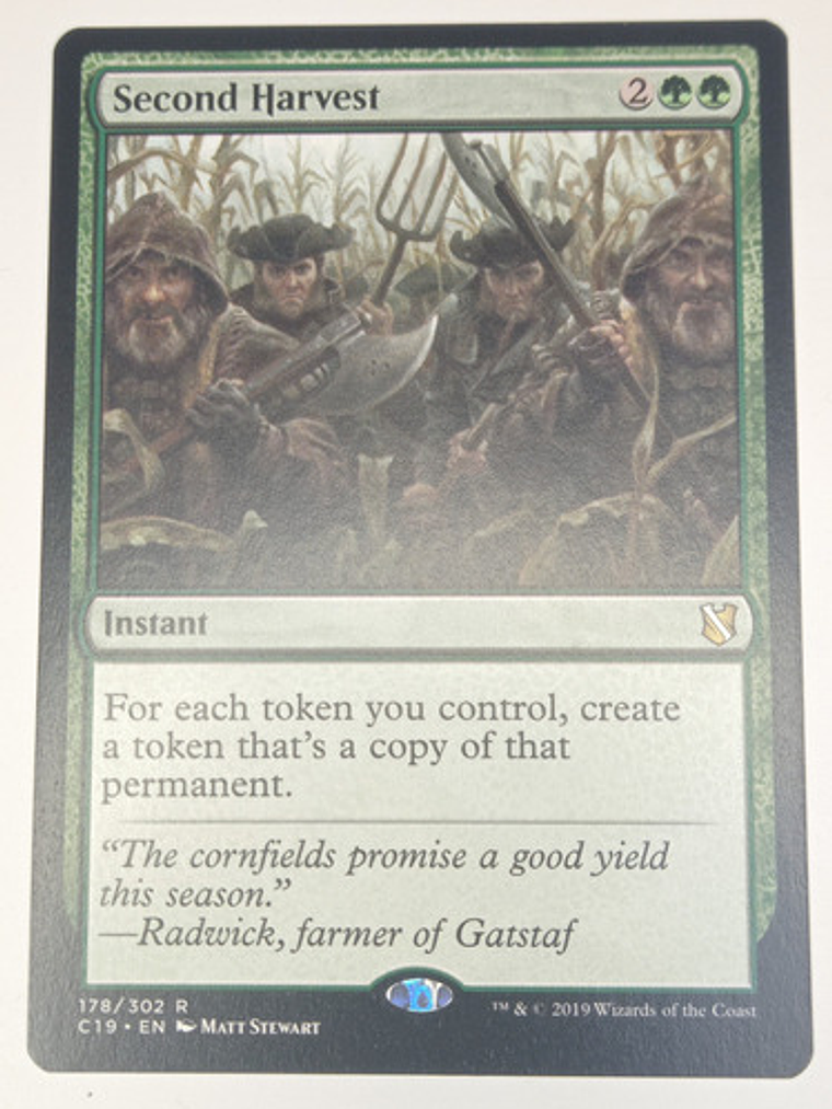 Carta Magic Second Harvest [c19] Mtg Instant 1