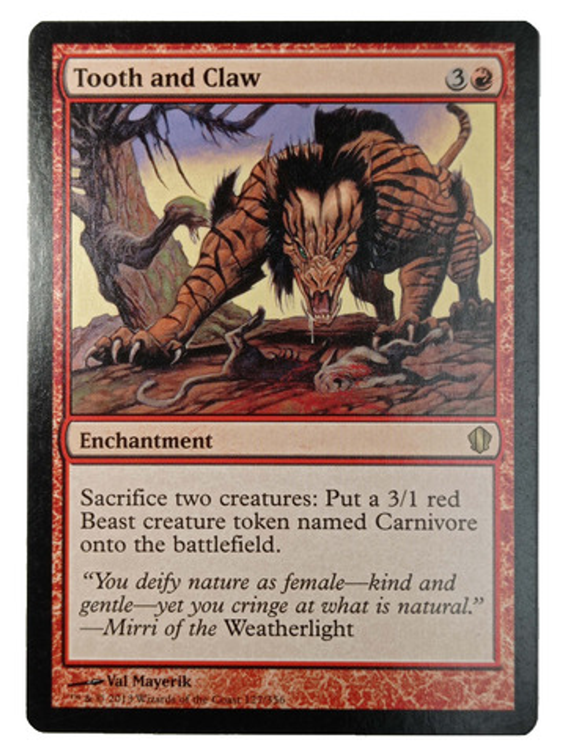 Carta Magic Tooth And Claw [c13] Mtg Enchantment 1