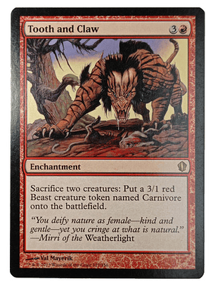 Carta Magic Tooth And Claw [c13] Mtg Enchantment