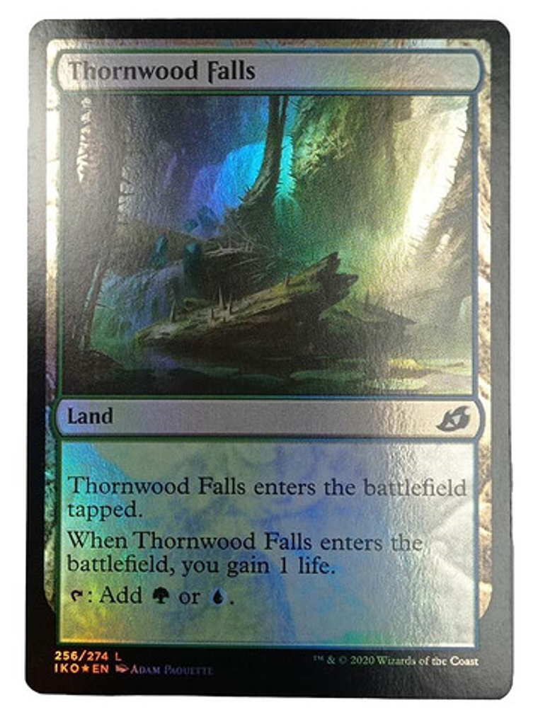Carta Magic Thornwood Falls (foil) [ikoria] Mtg Land 1