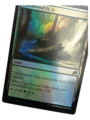 Carta Magic Thornwood Falls (foil) [ikoria] Mtg Land