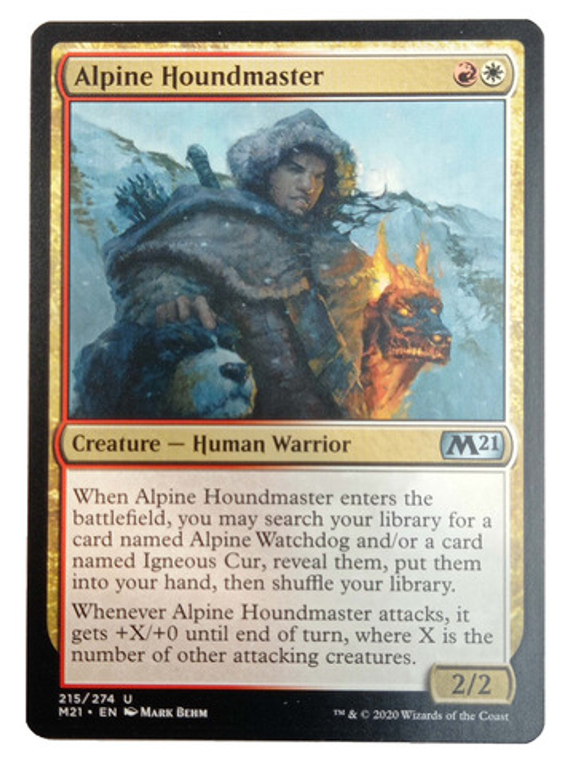 Carta Magic Alpine Houndmaster [m21] Mtg Warrior 1