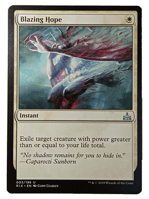 Carta Magic Blazing Hope [ixalan] Mtg Instant