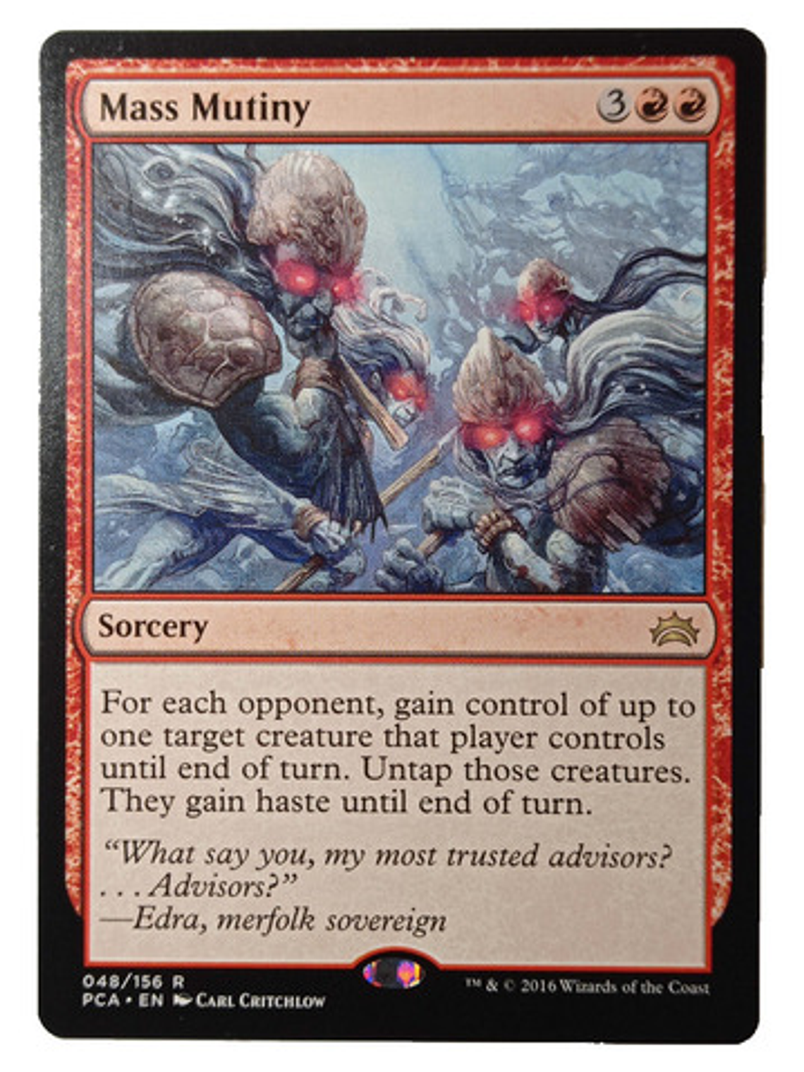Carta Magic Mass Mutiny [planechase Anthology] Mtg Sorcery 1