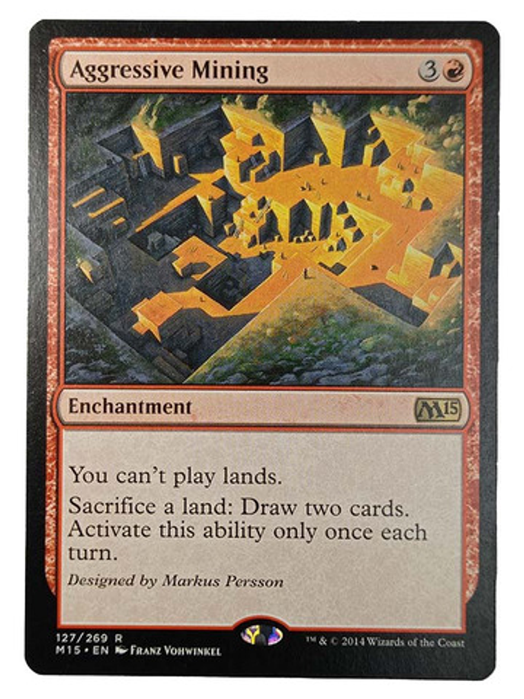 Carta Magic Aggressive Mining [m15] Mtg Enchantment 1