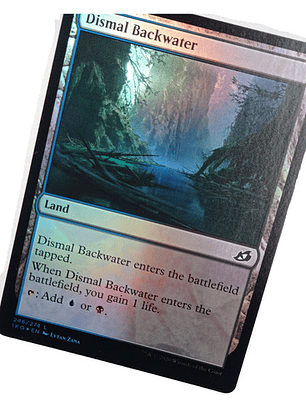 Carta Magic Dismal Backwater (foil) [ikoria] Mtg Land