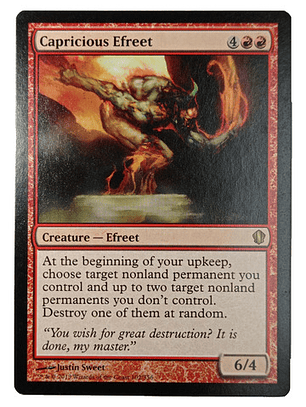 Carta Magic Capricious Efreet [c13] Mtg Efreet
