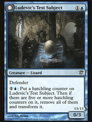 Carta Magic Ludevic's Test Subject [innistrad] Mtg Lizard