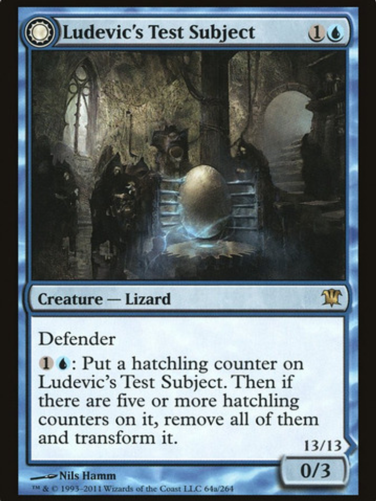 Carta Magic Ludevic's Test Subject [innistrad] Mtg Lizard 1