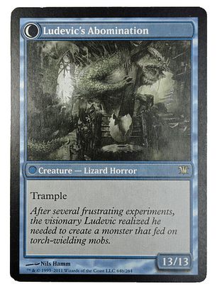 Carta Magic Ludevic's Test Subject [innistrad] Mtg Lizard