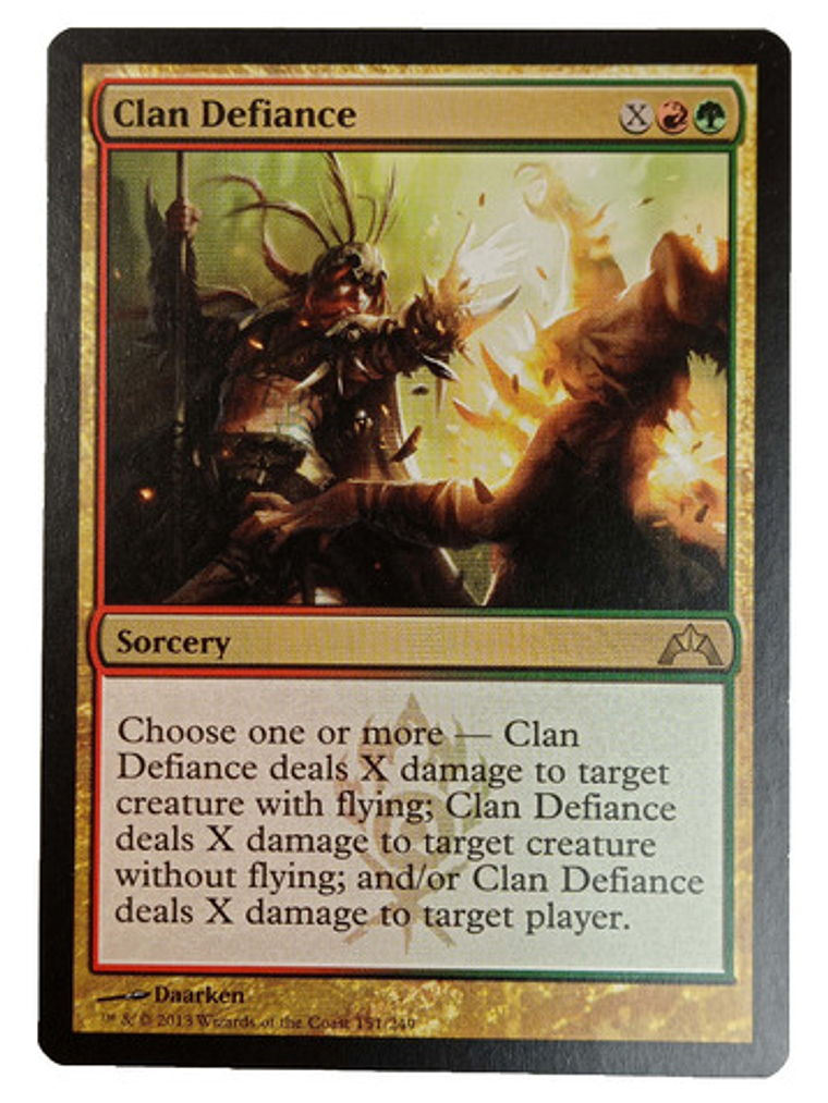 Carta Magic Clan Defiance [gatecrash] Mtg Sorcery 1