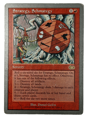 Carta Magic Strategy Schmategy [unglued] Mtg Sorcery