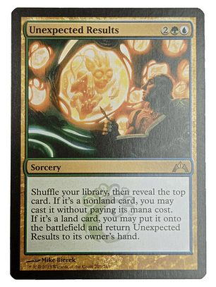 Carta Magic Unexpected Results [gatecrash] Mtg Sorcery