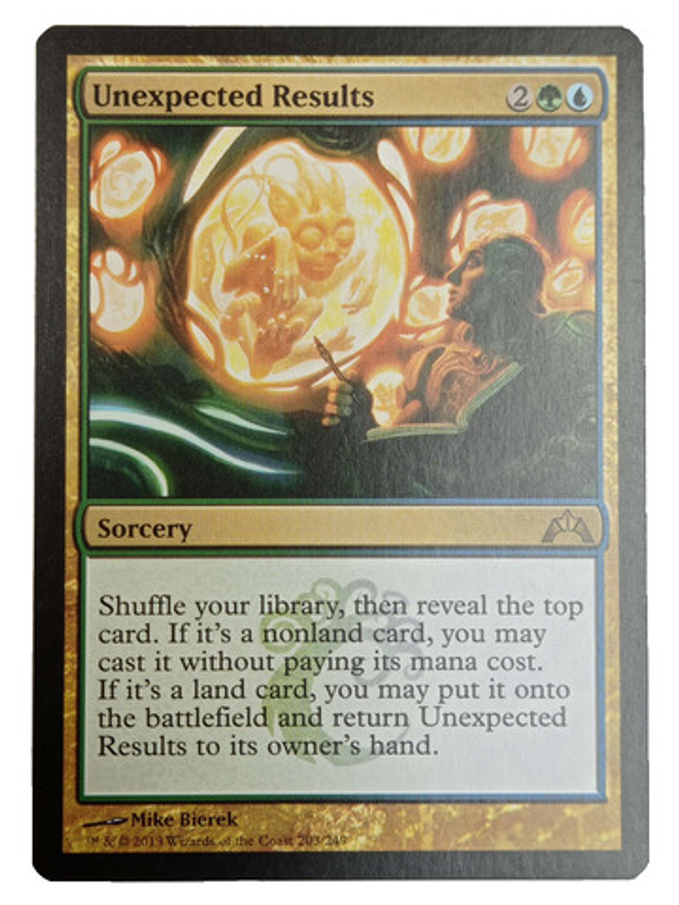 Carta Magic Unexpected Results [gatecrash] Mtg Sorcery 1