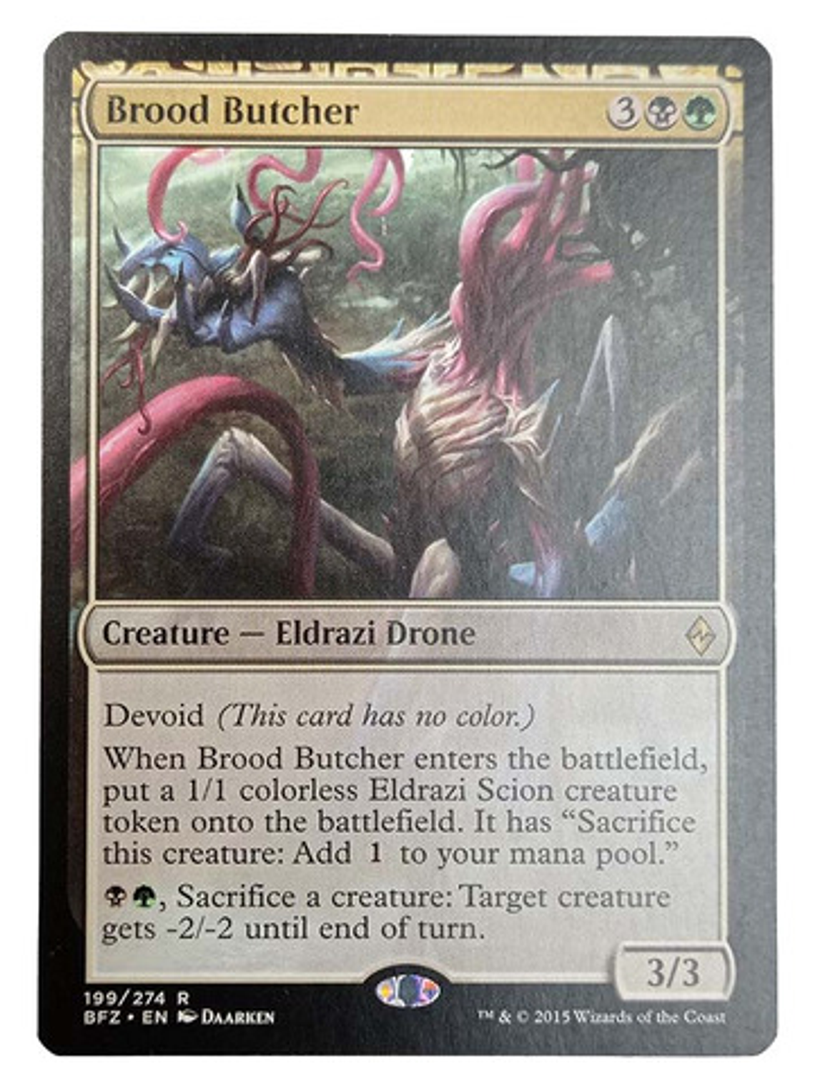 Carta Magic Brood Butcher [zendikar] Mtg Eldrazi Drone 1