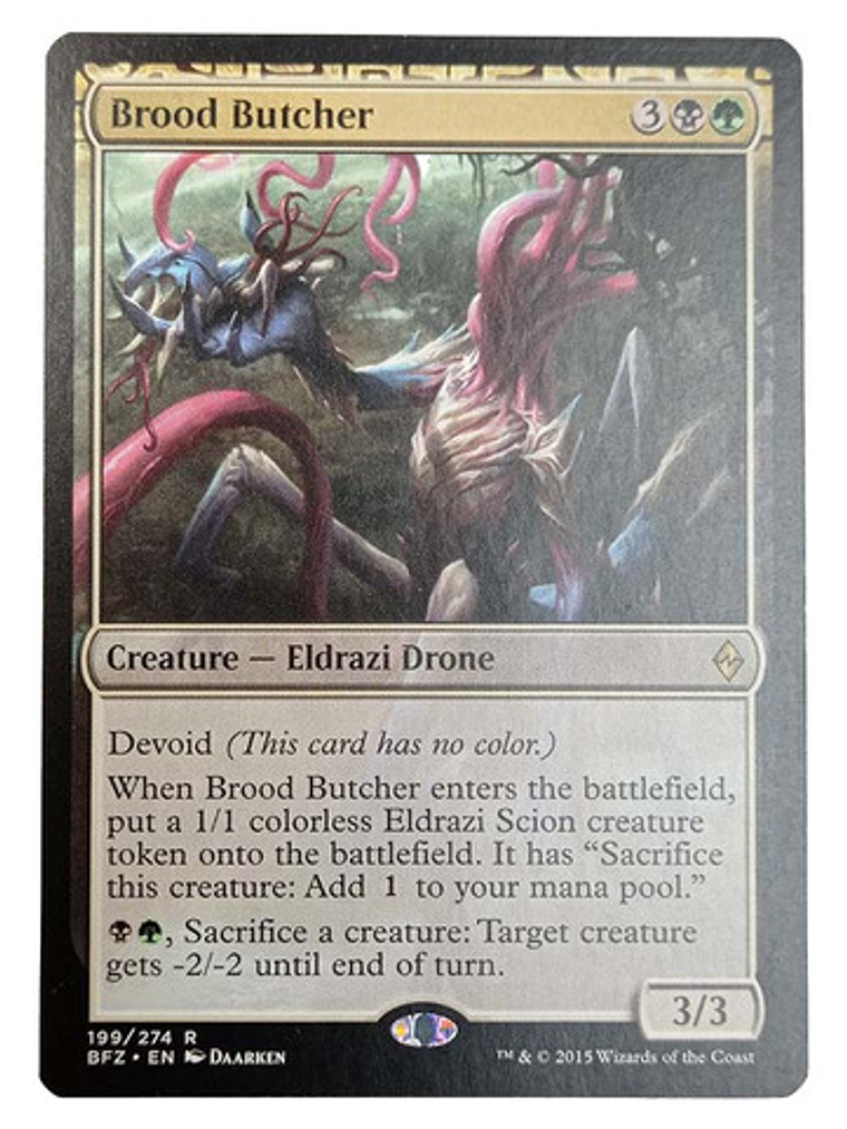 Carta Magic Brood Butcher [zendikar] Mtg Eldrazi Drone 1
