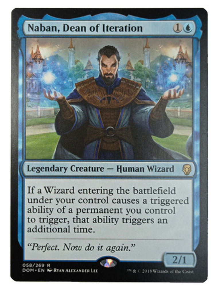 Carta Magic Naban Dean Of Iteration [dominaria] Mtg Wizard 1