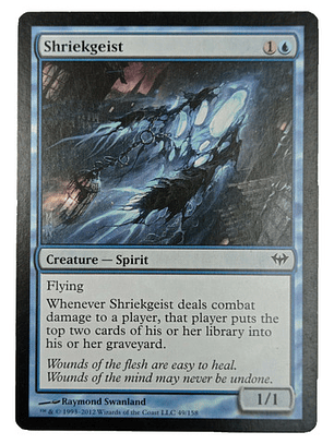 Carta Magic Shriekgeist [dark Ascension] Mtg Spirit