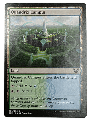 Carta Magic Quandrix Campus [strixhaven] Mtg Land