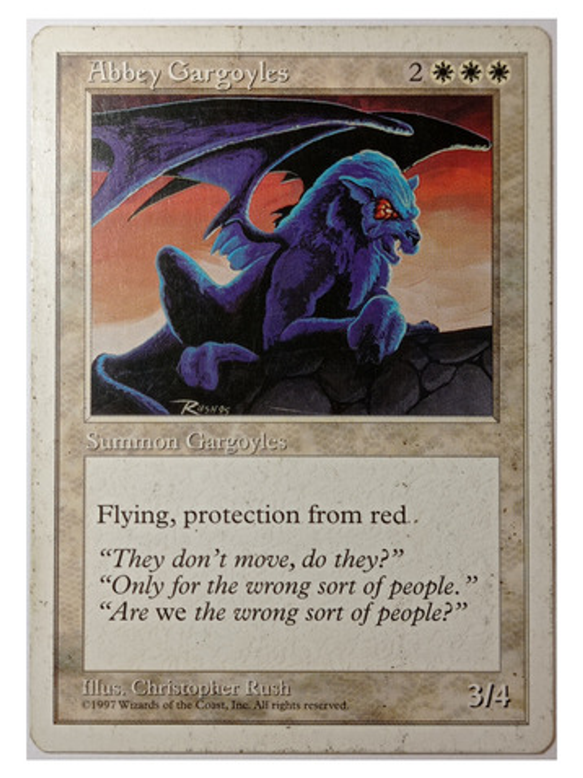 Carta Magic Abbey Gargoyles [5ed] Mtg Creature 1