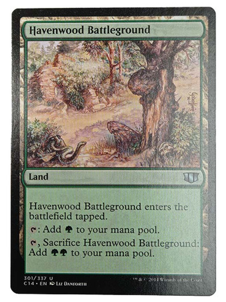 Carta Magic Havenwood Battleground [c14] Mtg Land 1