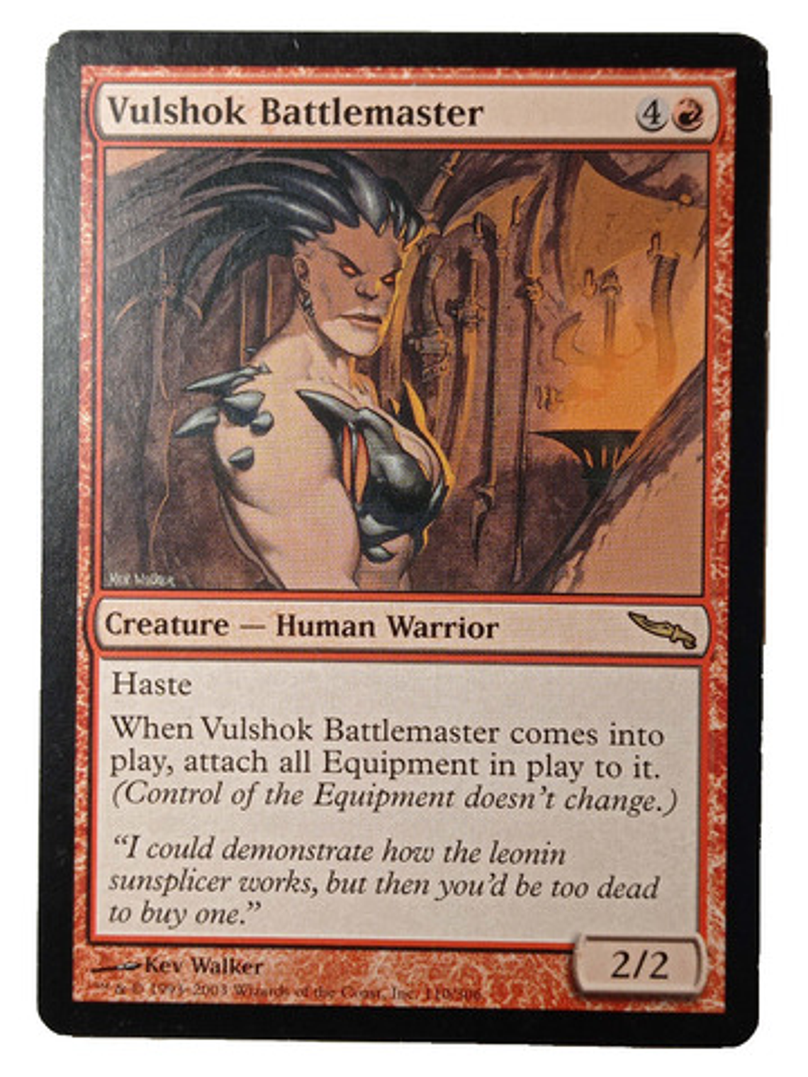 Carta Magic Vulshok Battlemaster [mirrodin] Mtg Warrior 1