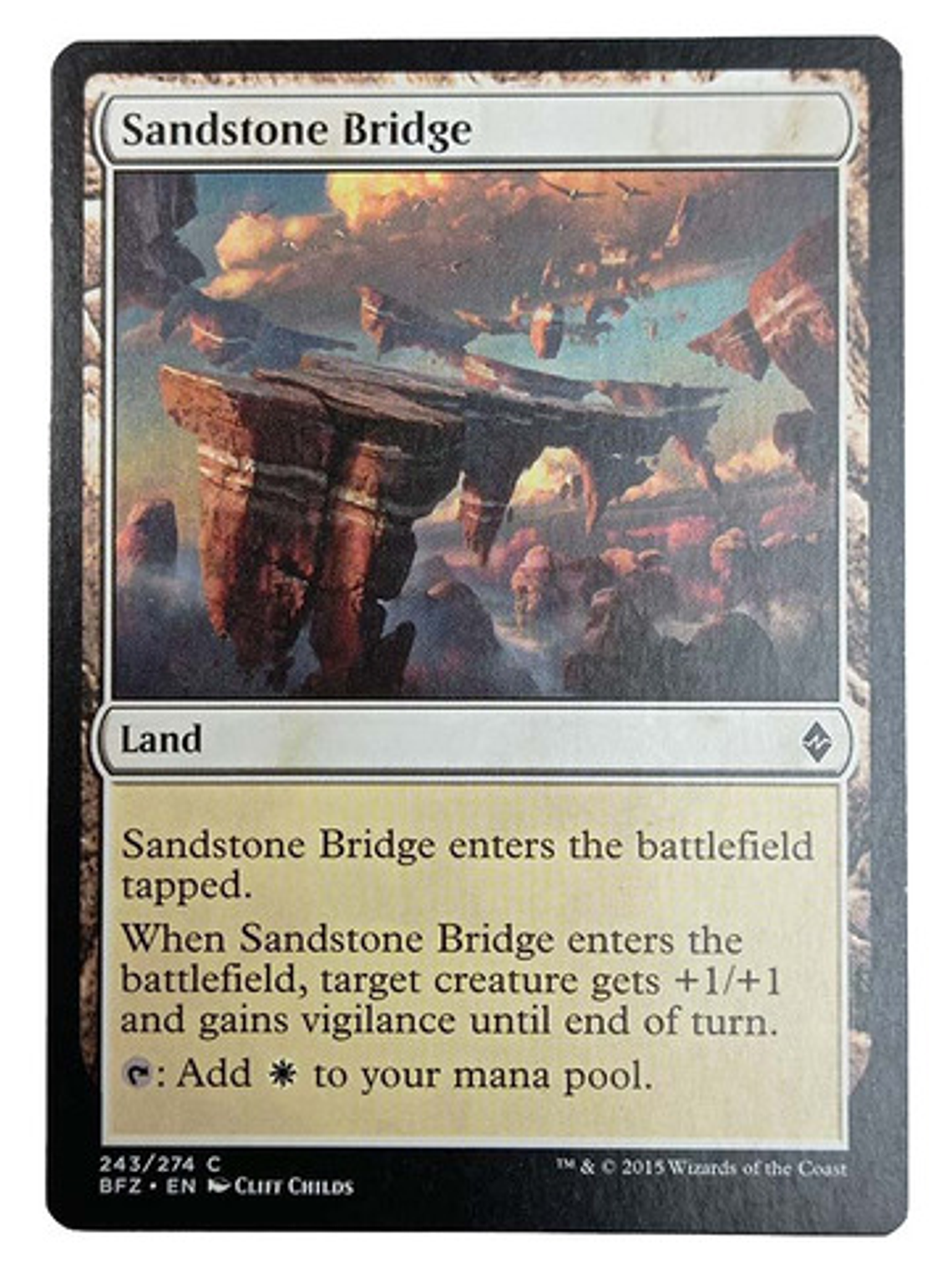 Carta Magic Sandstone Bridge [zendikar] Mtg Land 1