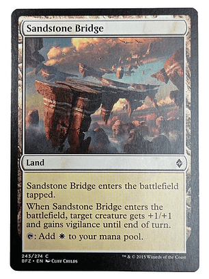 Carta Magic Sandstone Bridge [zendikar] Mtg Land