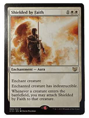 Carta Magic Shielded By Faith [c15] Mtg Enchantment