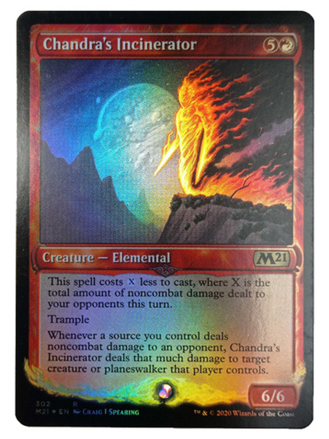 Carta Magic Chandra's Incinerator (foil) [m21] Mtg Elemental 1