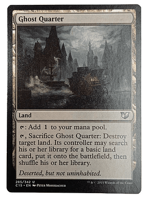 Carta Magic Ghost Quarter [c15] Mtg Land