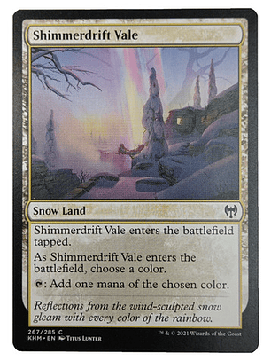 Carta Magic Shimmerdrift Vale [c14] Mtg Snow Land