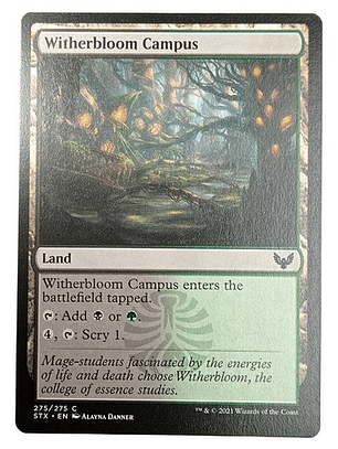 Carta Magic Witherbloom Campus [strixhaven] Mtg Land
