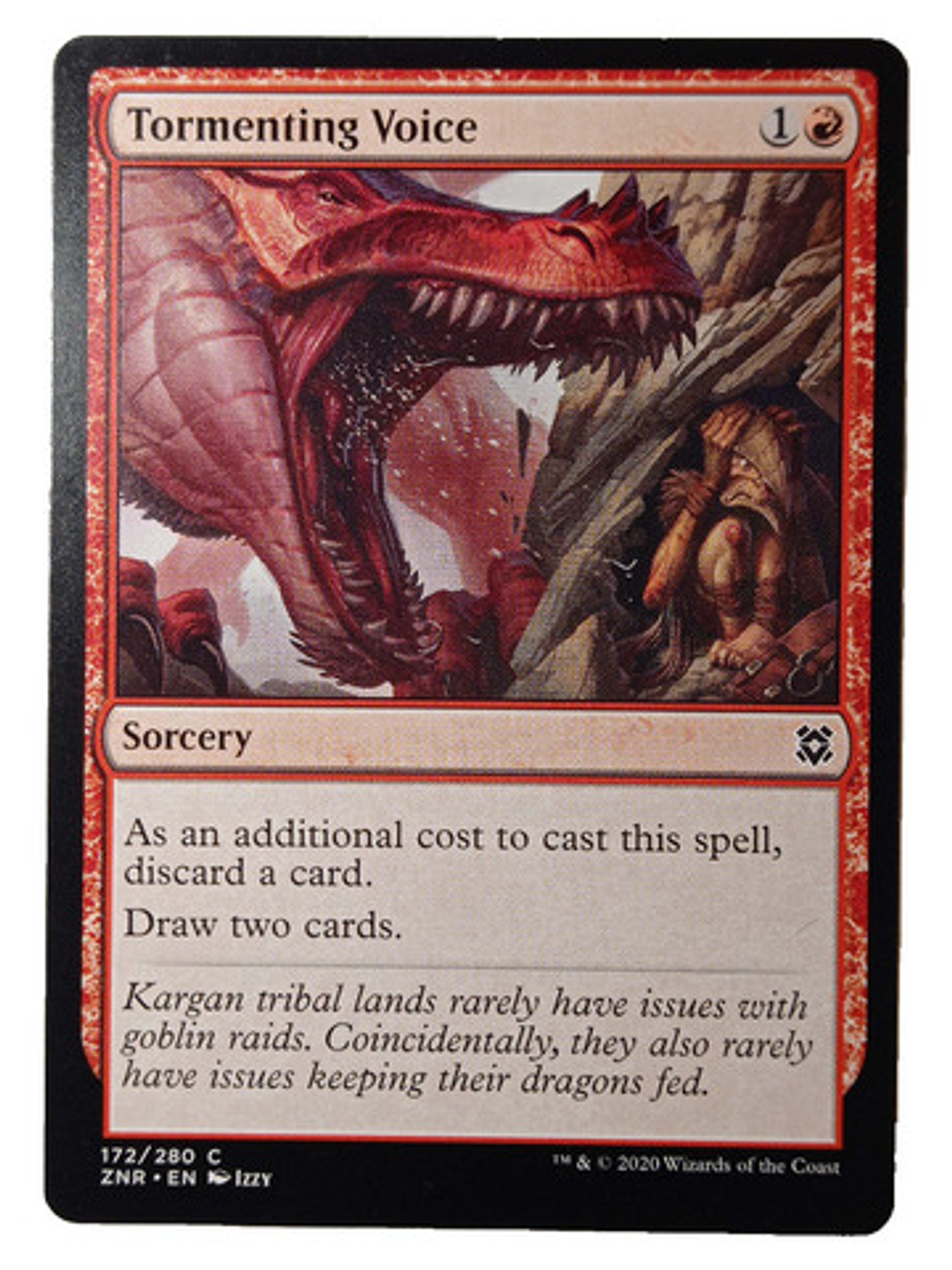 Carta Magic Tormenting Voice [zendikar] Mtg Sorcery 1
