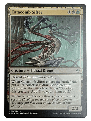 Carta Magic Catacomb Sifter [zendikar] Mtg Eldrazi Drone