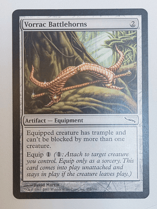 Carta Magic Vorrac Battlehorns [mirrodin] Mtg Artifact Equip
