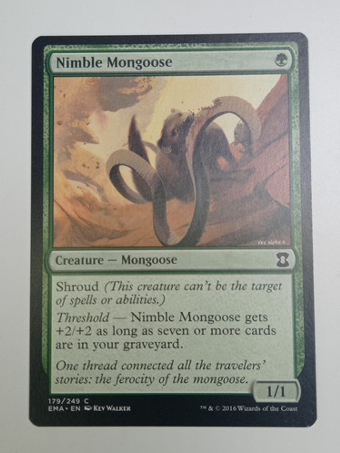 Carta Magic Nimble Mongoose [ema] Mtg Creature 1