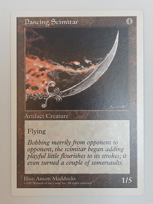 Carta Magic Dancing Scimitar [5ed] Mtg Artifact Creature